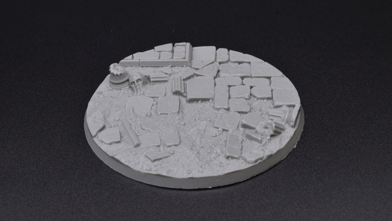 V1 WARHAMMER TEMPLE CASTLE DUNGEON STONE 100MM ROUND PLASTIC RESIN BASES x 1 